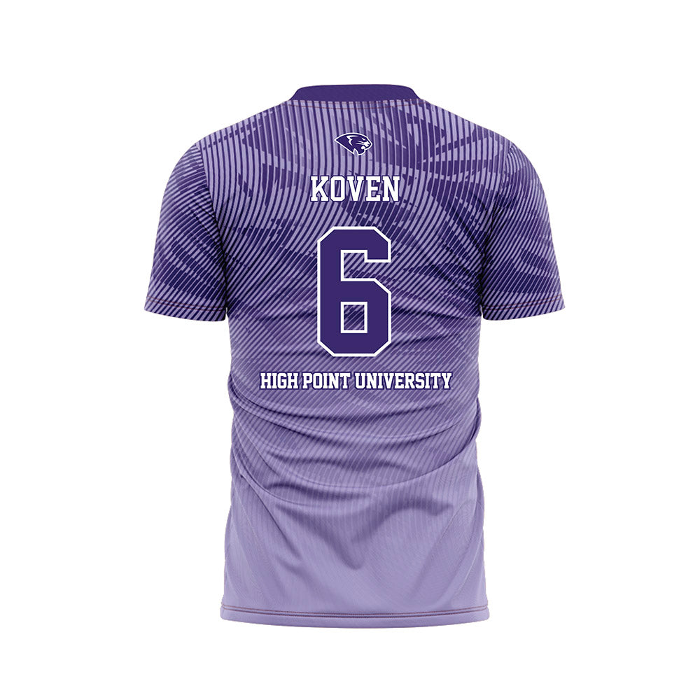 High Point - NCAA Men's Soccer : Johnson Koven - Purple Soccer Jersey-1