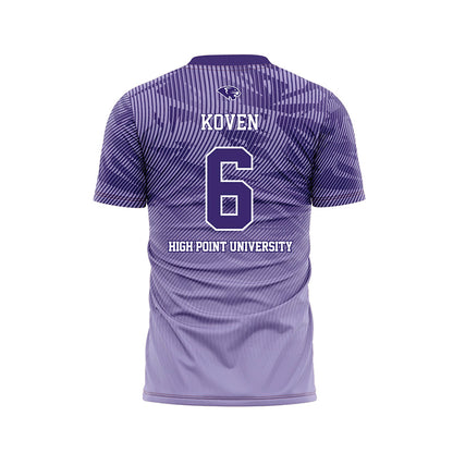 High Point - NCAA Men's Soccer : Johnson Koven - Purple Soccer Jersey-1