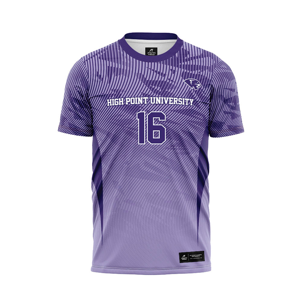 High Point - NCAA Men's Soccer : Noah Behrmann - Purple Soccer Jersey-0