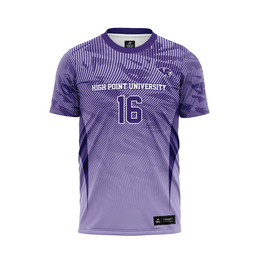 High Point - NCAA Men's Soccer : Noah Behrmann - Purple Soccer Jersey-0