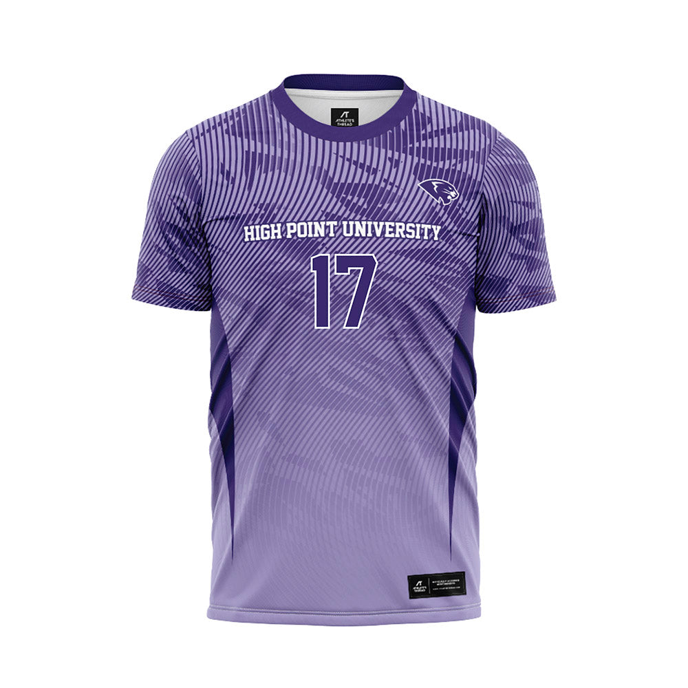 High Point - NCAA Men's Soccer : Angelo Paparoupas - Purple Soccer Jersey-0