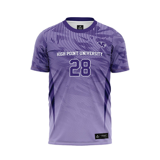 High Point - NCAA Men's Soccer : Jacob McDowell - Purple Soccer Jersey-0