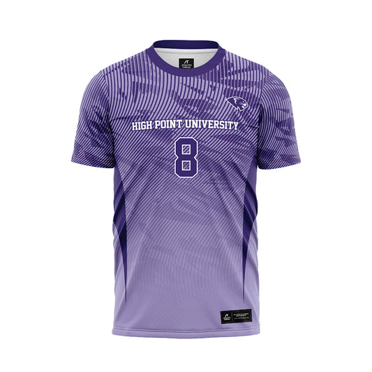 High Point - NCAA Men's Soccer : Bernardo Raposo - Purple Soccer Jersey-0