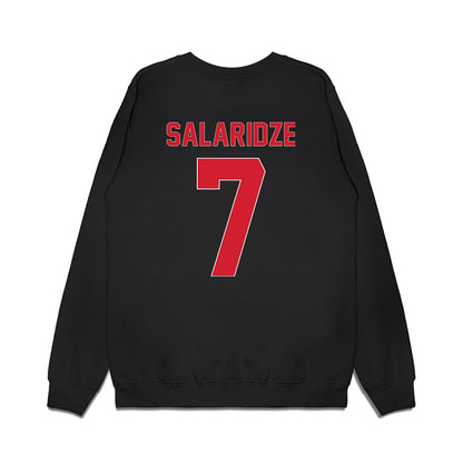 Youngstown State - NCAA Men's Basketball : Vladimer Salaridze - Vintage Basketball Shersey Premium Crewneck Sweatshirt-1