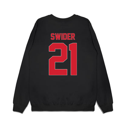 Youngstown State - NCAA Men's Basketball : Connor Swider - Vintage Basketball Shersey Premium Crewneck Sweatshirt-1