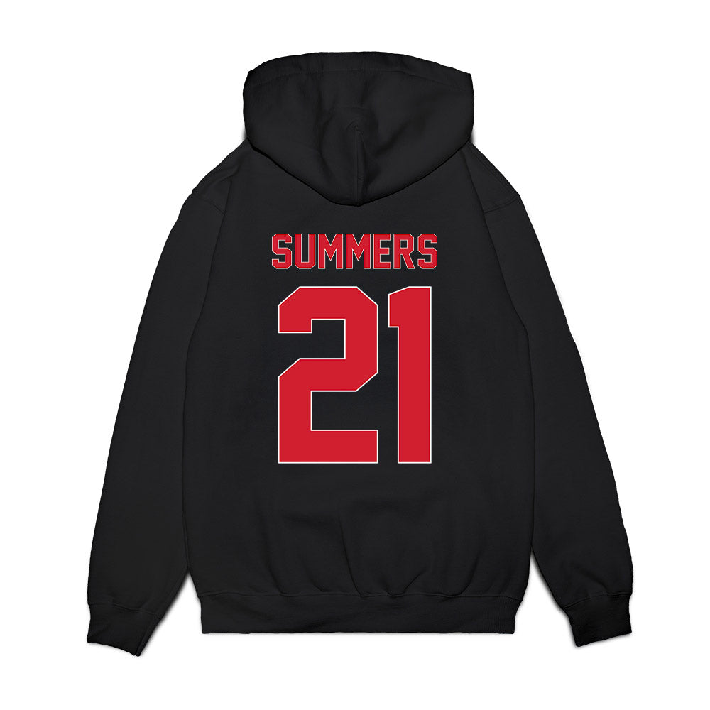 Youngstown State - NCAA Men's Basketball : Elijah Summers - Vintage Basketball Shersey Premium Hooded Sweatshirt-1