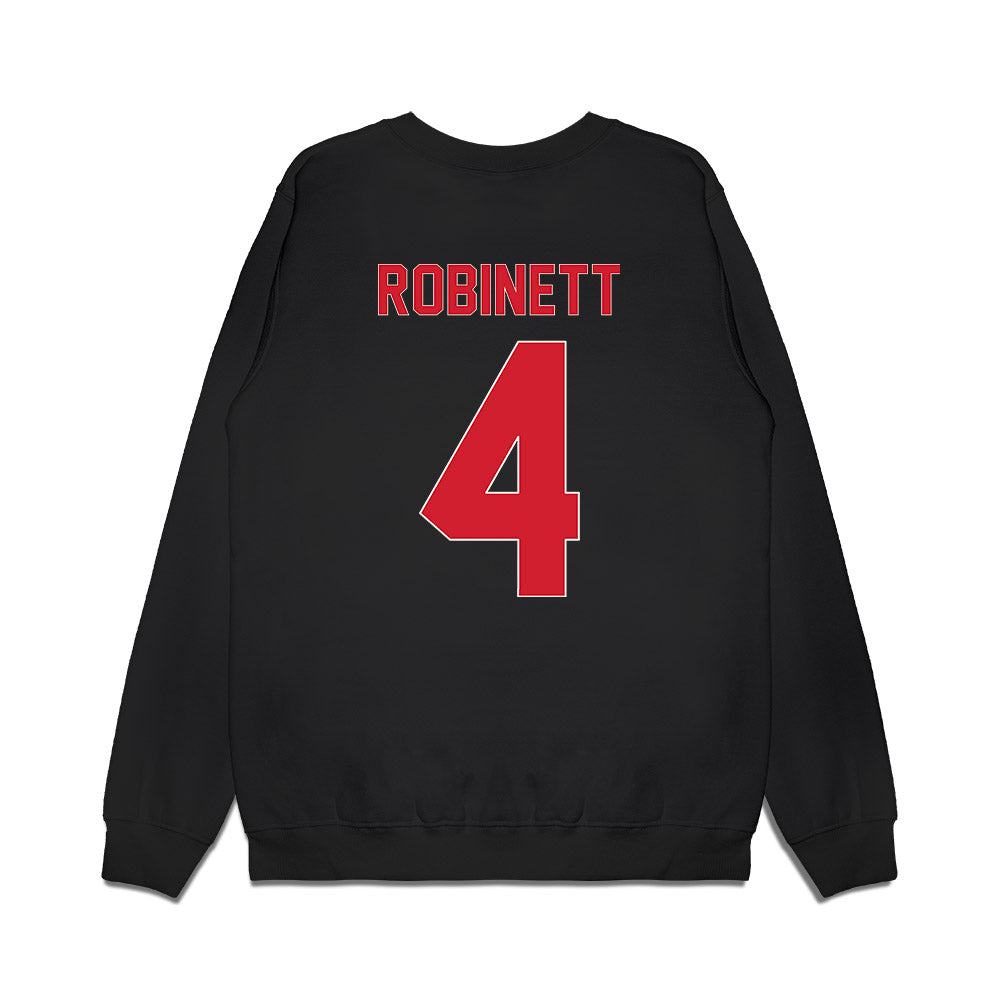 Youngstown State - NCAA Men's Basketball : Tyler Robinett - Vintage Basketball Shersey Premium Crewneck Sweatshirt-1