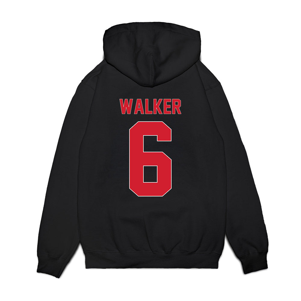 Youngstown State - NCAA Women's Basketball : Gemma Walker - Vintage Basketball Shersey Premium Hooded Sweatshirt-1