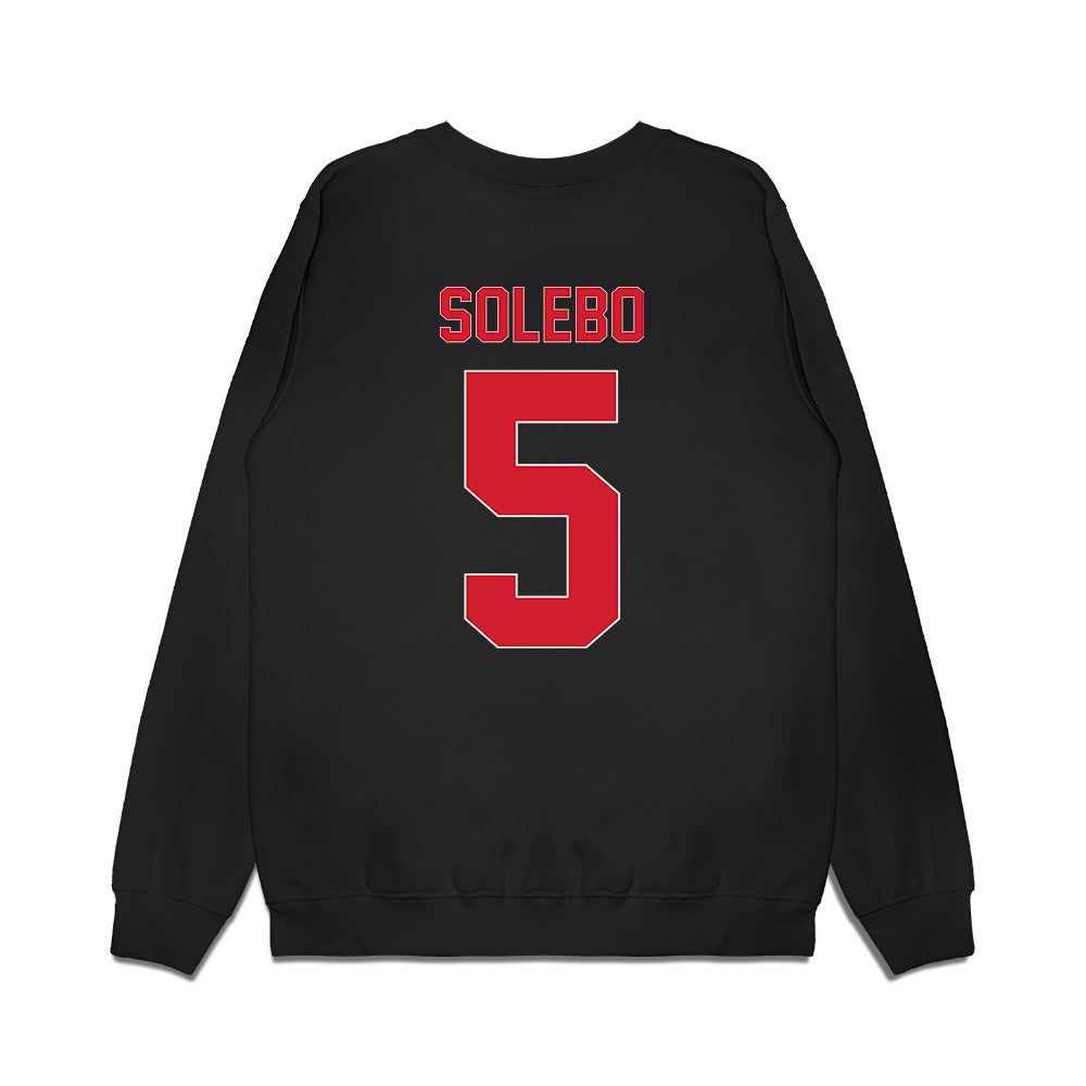 Youngstown State - NCAA Men's Basketball : Shaheed Solebo - Vintage Basketball Shersey Premium Crewneck Sweatshirt-1