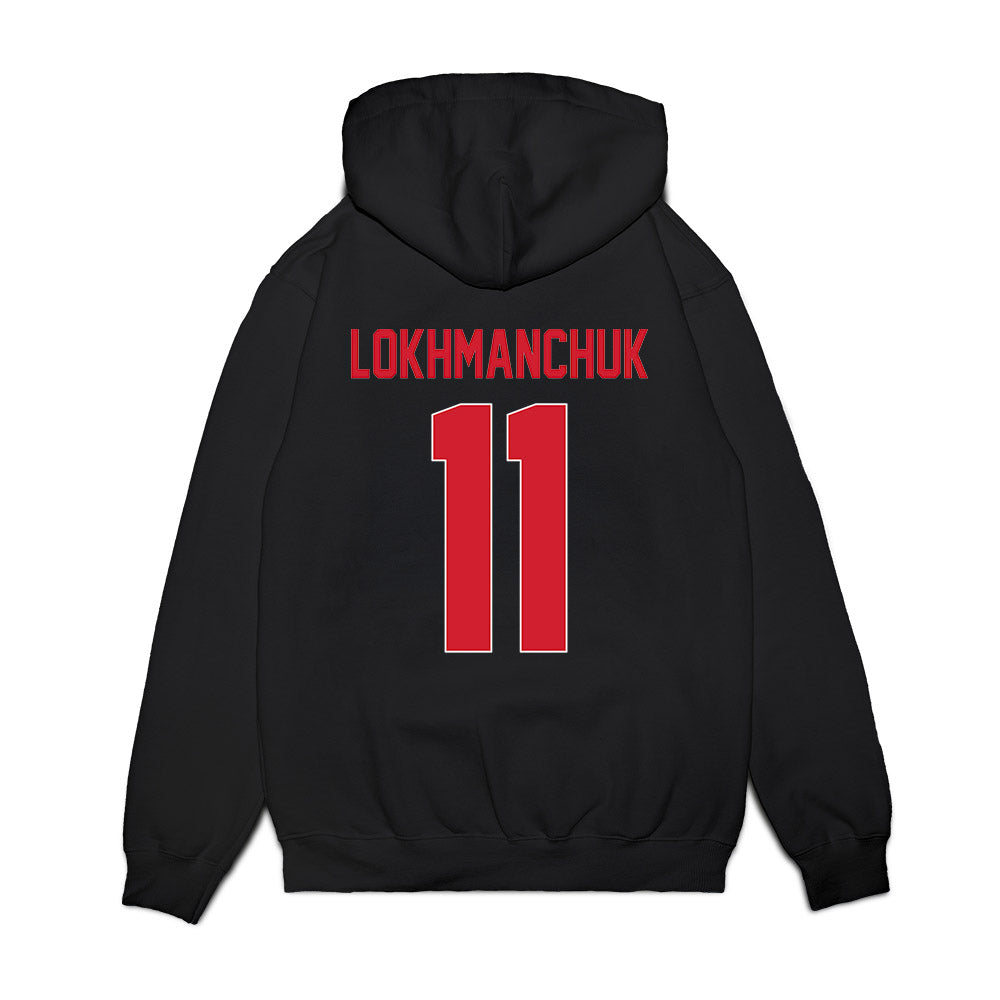 Youngstown State - NCAA Men's Basketball : Luka Lokhmanchuk - Vintage Basketball Shersey Premium Hooded Sweatshirt-1