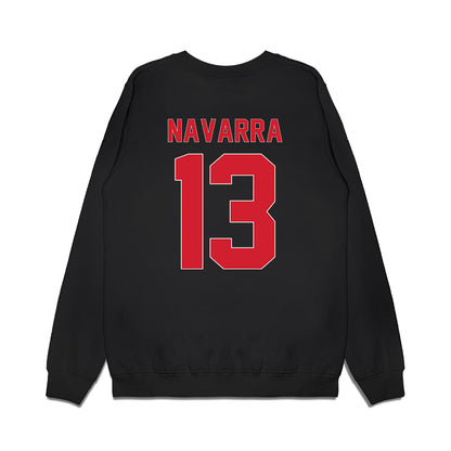Youngstown State - NCAA Men's Basketball : Markus Navarra - Vintage Basketball Shersey Premium Crewneck Sweatshirt-1
