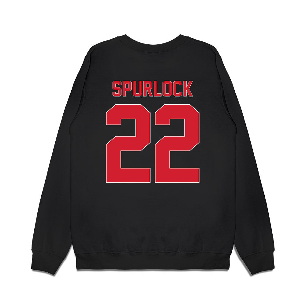 Youngstown State - NCAA Men's Basketball : Jacob Spurlock - Vintage Basketball Shersey Premium Crewneck Sweatshirt-1