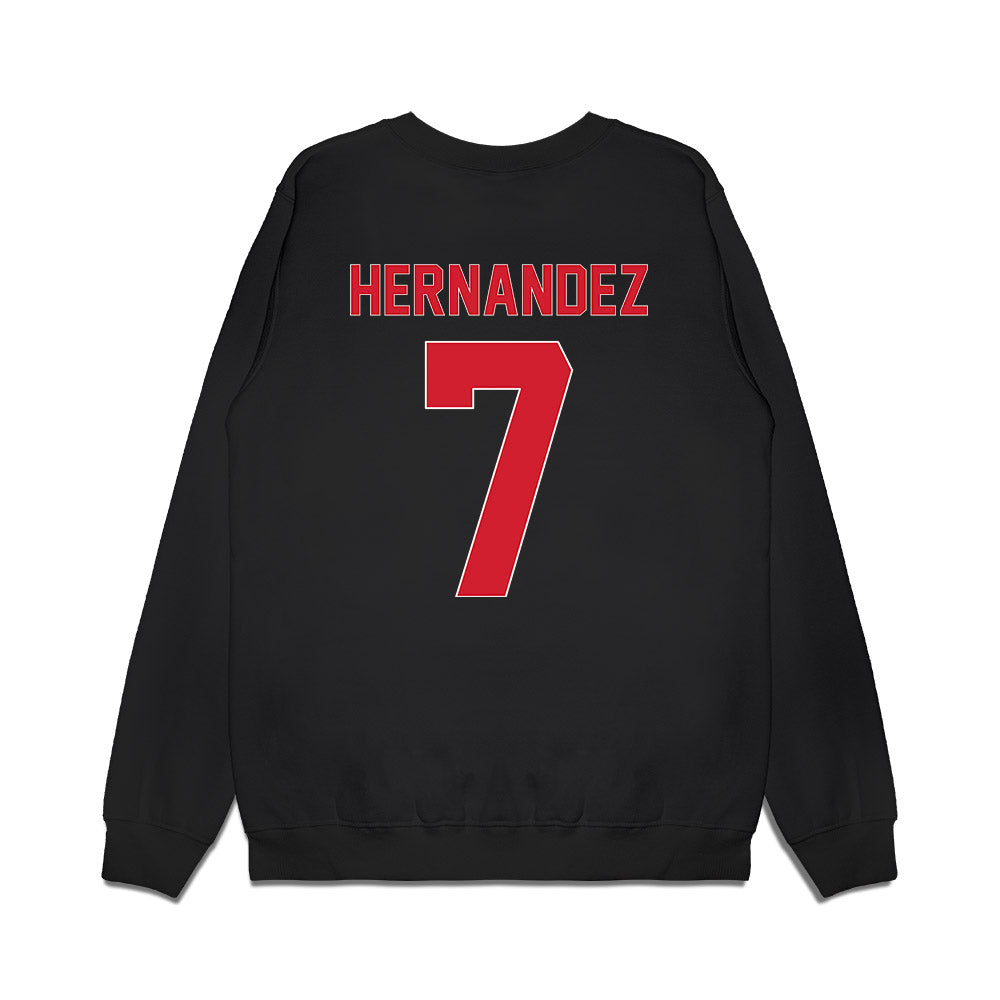 Youngstown State - NCAA Women's Basketball : Paulina Hernandez - Vintage Basketball Shersey Premium Crewneck Sweatshirt-1