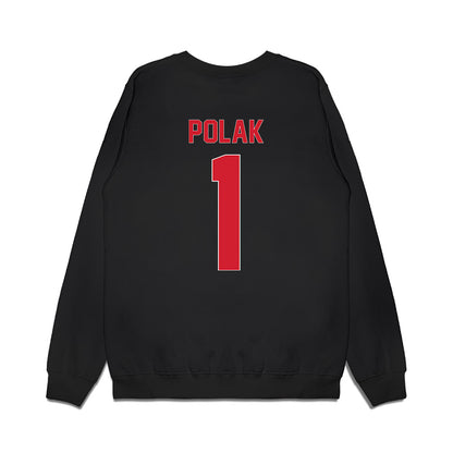 Youngstown State - NCAA Men's Basketball : Cam Polak - Vintage Basketball Shersey Premium Crewneck Sweatshirt-1