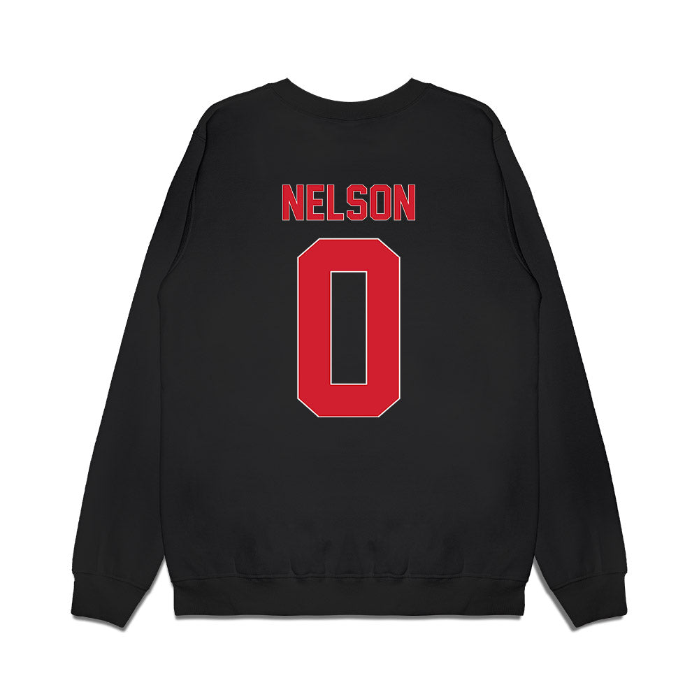 Youngstown State - NCAA Men's Basketball : Jason Nelson - Vintage Basketball Shersey Premium Crewneck Sweatshirt-1