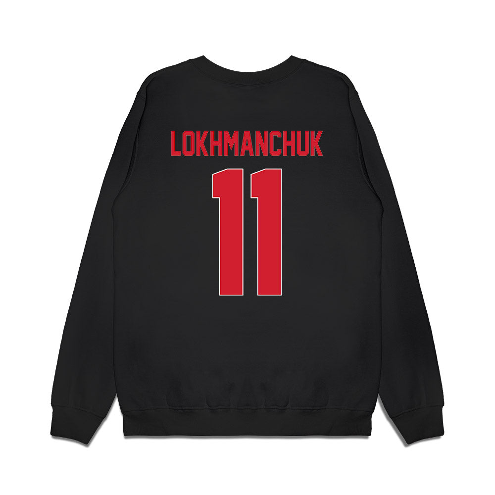 Youngstown State - NCAA Men's Basketball : Luka Lokhmanchuk - Vintage Basketball Shersey Premium Crewneck Sweatshirt-1