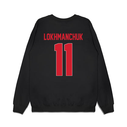 Youngstown State - NCAA Men's Basketball : Luka Lokhmanchuk - Vintage Basketball Shersey Premium Crewneck Sweatshirt-1