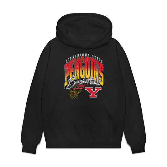 Youngstown State - NCAA Men's Basketball : Jamar Livingston - Vintage Basketball Shersey Premium Hooded Sweatshirt-0