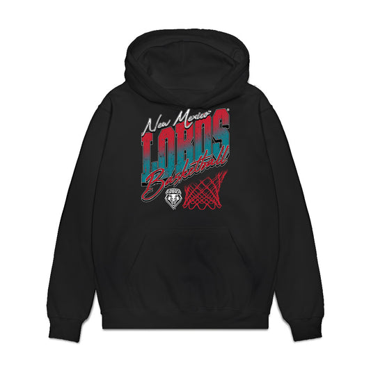 New Mexico - NCAA Men's Basketball : Jake Hall - Vintage Basketball Premium Hooded Sweatshirt-0