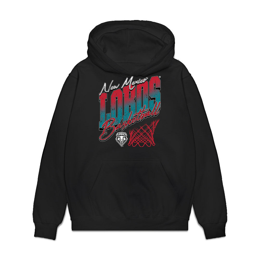 New Mexico - NCAA Men's Basketball : JT Rock - Vintage Basketball Premium Hooded Sweatshirt-0