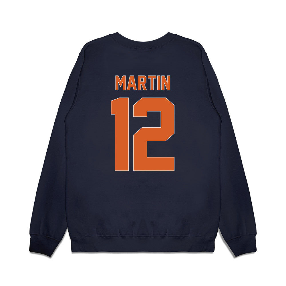 Wheaton IL - NCAA Men's Basketball : Devin Martin - Vintage Basketball Premium Crewneck Sweatshirt-1