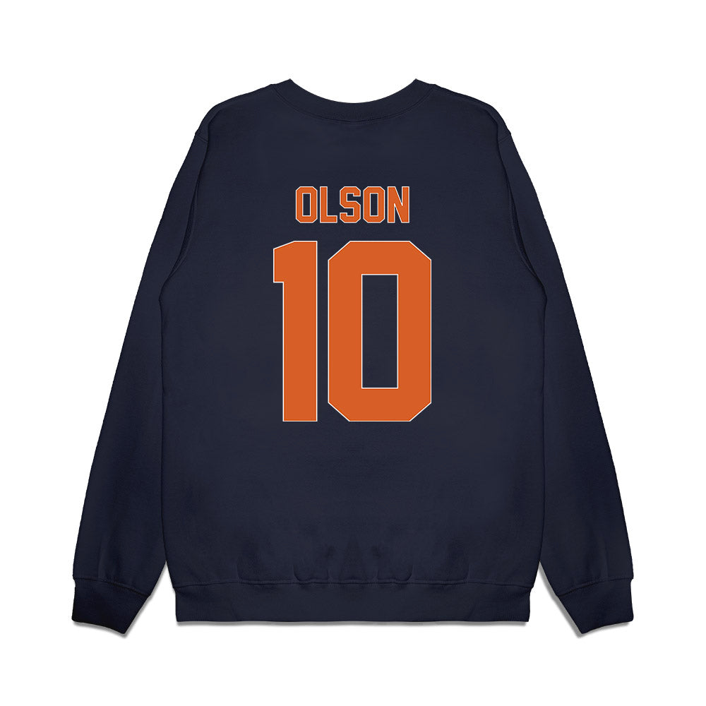 Wheaton IL - NCAA Men's Basketball : Reid Olson - Vintage Basketball Premium Crewneck Sweatshirt-1