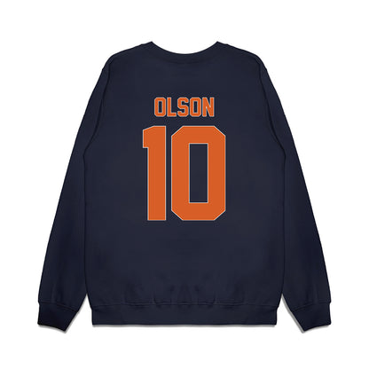 Wheaton IL - NCAA Men's Basketball : Reid Olson - Vintage Basketball Premium Crewneck Sweatshirt-1