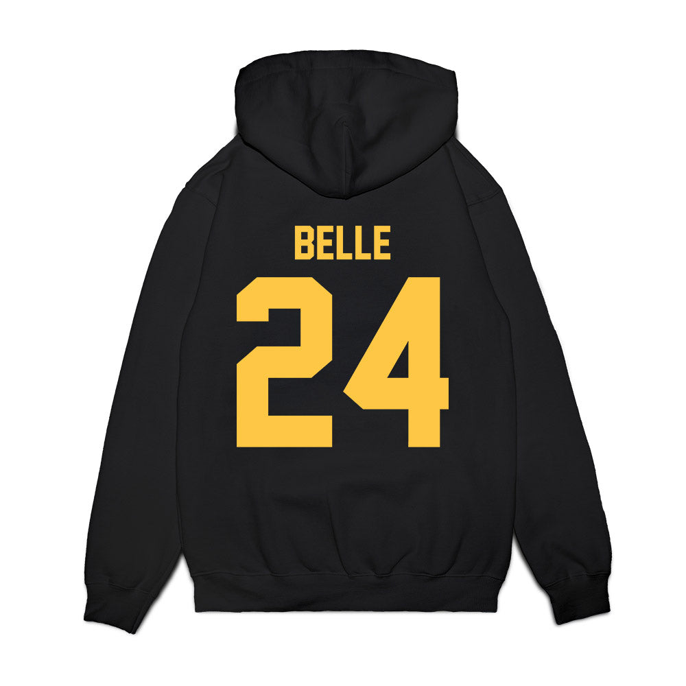 Wayne State - NCAA Men's Basketball : Devin Belle - Vintage Basketball Premium Hooded Sweatshirt-1