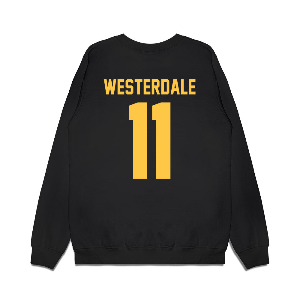 Wayne State - NCAA Men's Basketball : Luke Westerdale - Vintage Basketball Premium Crewneck Sweatshirt-1