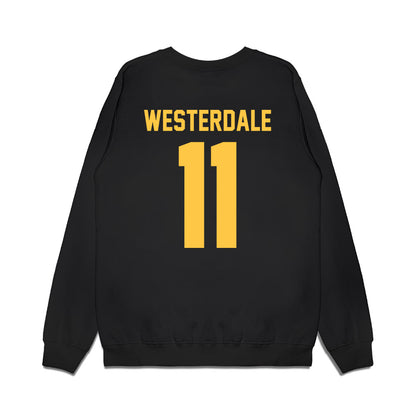 Wayne State - NCAA Men's Basketball : Luke Westerdale - Vintage Basketball Premium Crewneck Sweatshirt-1