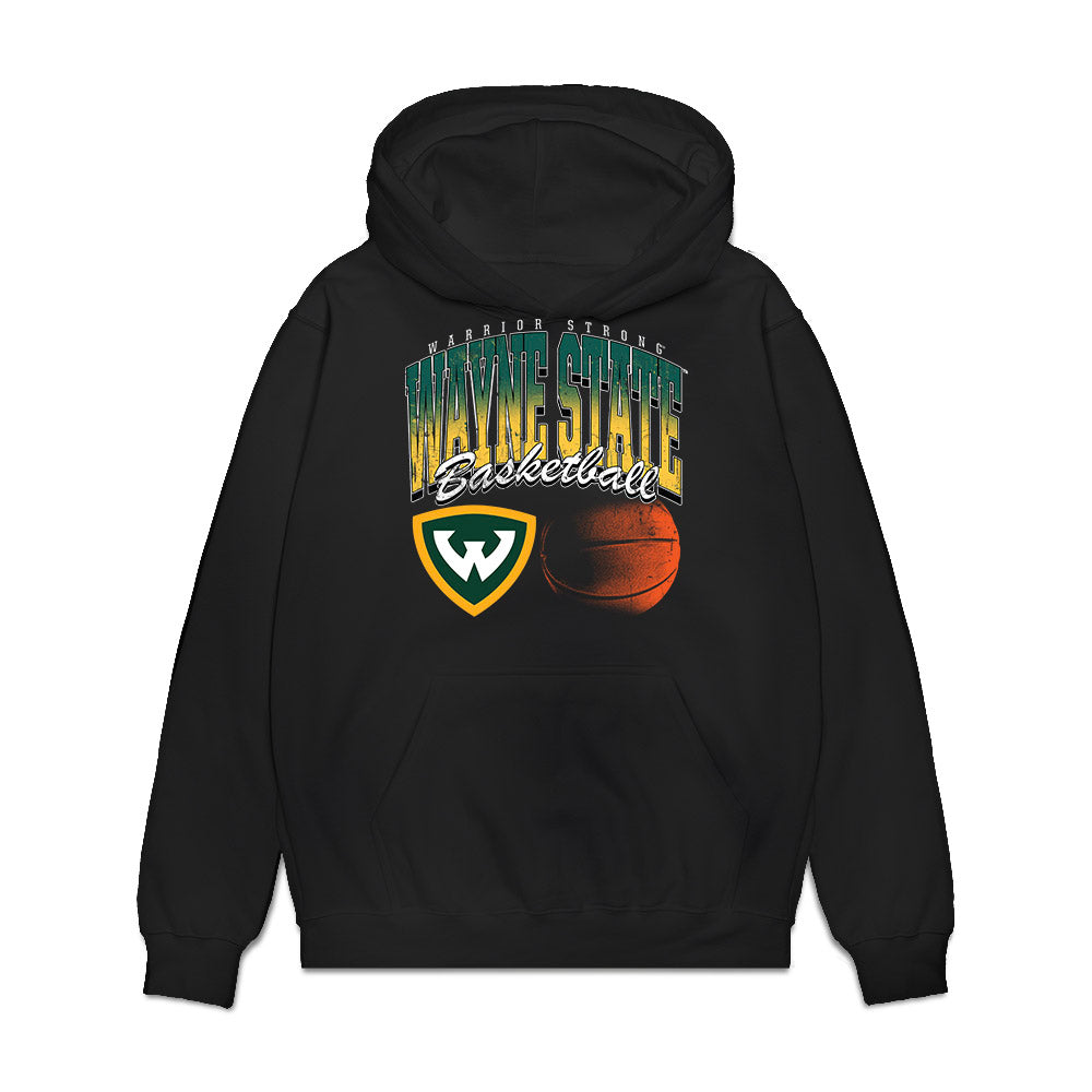 Wayne State - NCAA Women's Basketball : Komara Sylvester - Vintage Basketball Premium Hooded Sweatshirt-0