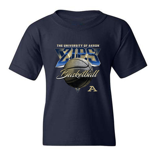 Akron - NCAA Men's Basketball : Max Burton - Vintage Youth T-Shirt-0