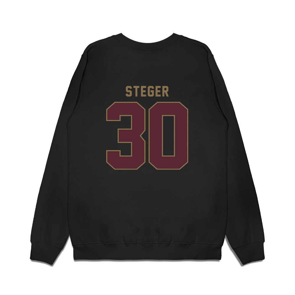 Texas State - NCAA Men's Basketball : Caleb Steger - Premium Crewneck Sweatshirt-1