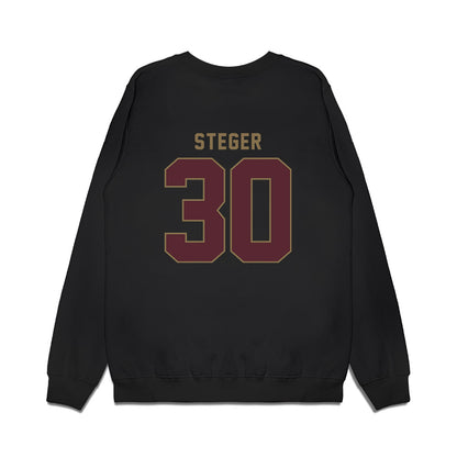 Texas State - NCAA Men's Basketball : Caleb Steger - Premium Crewneck Sweatshirt-1