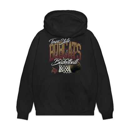 Texas State - NCAA Men's Basketball : Dj Hall - Premium Hooded Sweatshirt-0