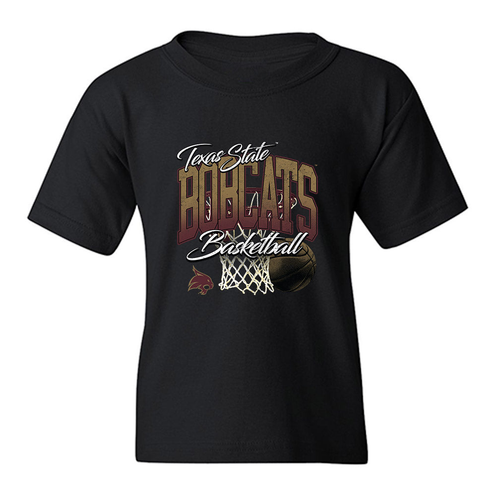 Texas State - NCAA Men's Basketball : Dj Hall - Youth T-Shirt-0