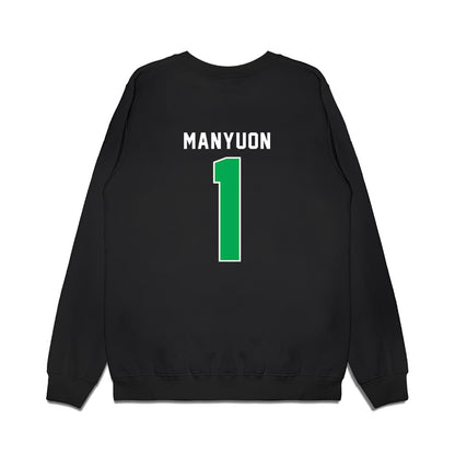 Marshall - NCAA Men's Basketball : Emmanuel Manyuon - Vintage Basketball Premium Crewneck Sweatshirt-1