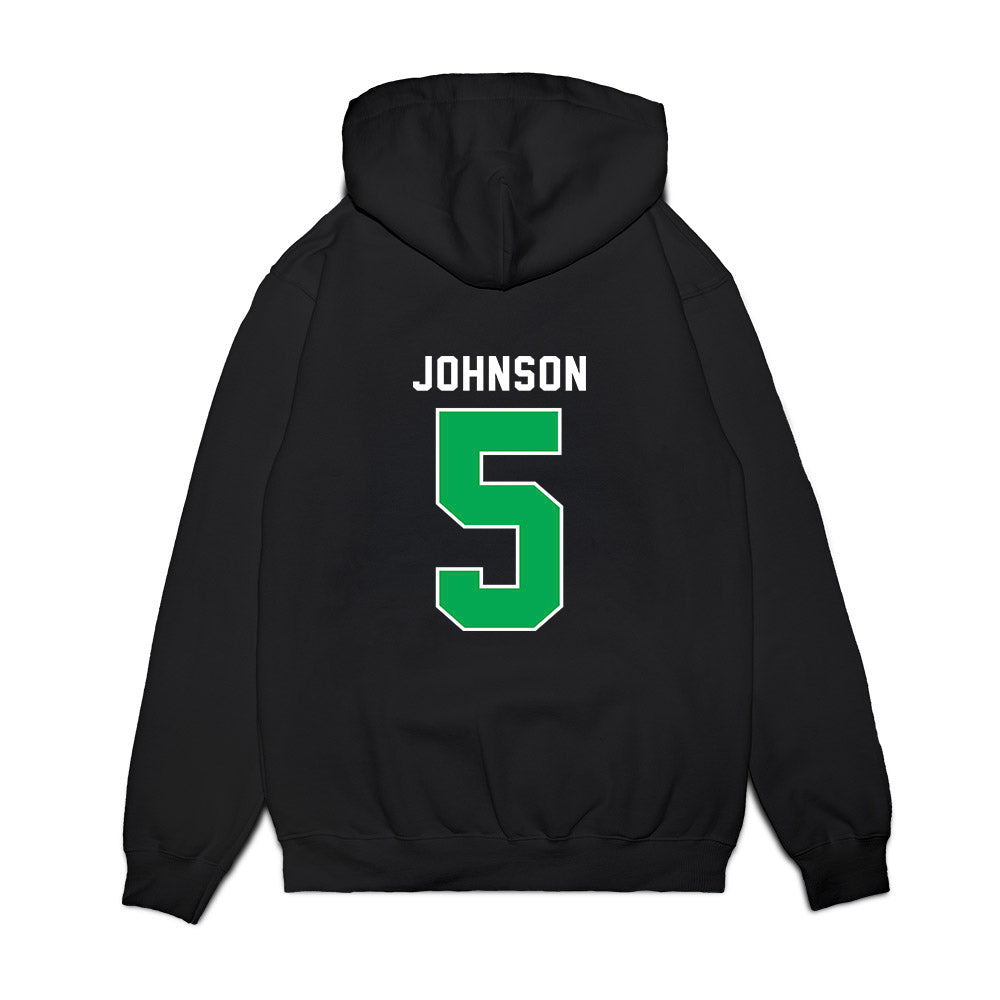 Marshall - NCAA Men's Basketball : DeMarco Johnson - Vintage Basketball Premium Hooded Sweatshirt-1