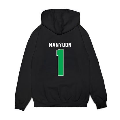 Marshall - NCAA Men's Basketball : Emmanuel Manyuon - Vintage Basketball Premium Hooded Sweatshirt-1