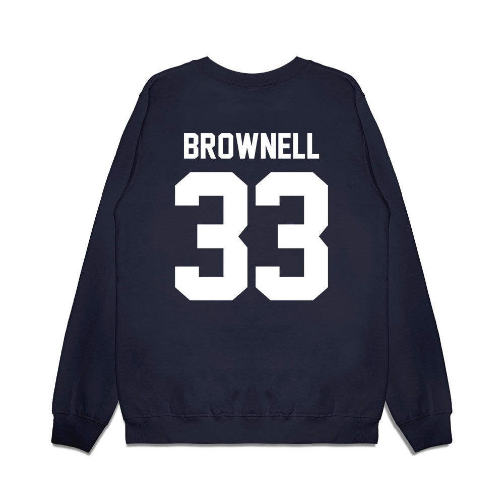 Samford - NCAA Men's Basketball : Jaden Brownell - Vintage Basketball Premium Crewneck Sweatshirt-1
