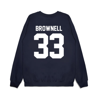Samford - NCAA Men's Basketball : Jaden Brownell - Vintage Basketball Premium Crewneck Sweatshirt-1