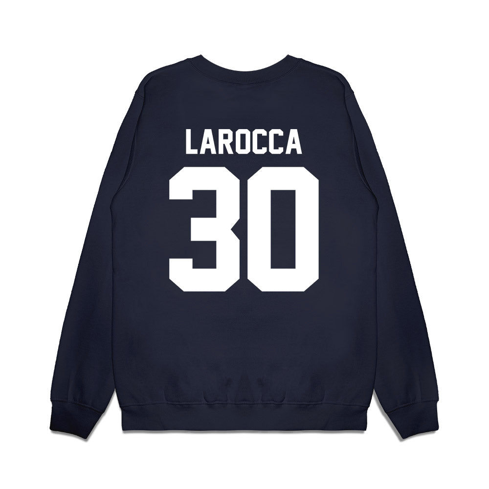 Samford - NCAA Men's Basketball : Owen LaRocca - Vintage Basketball Premium Crewneck Sweatshirt-1