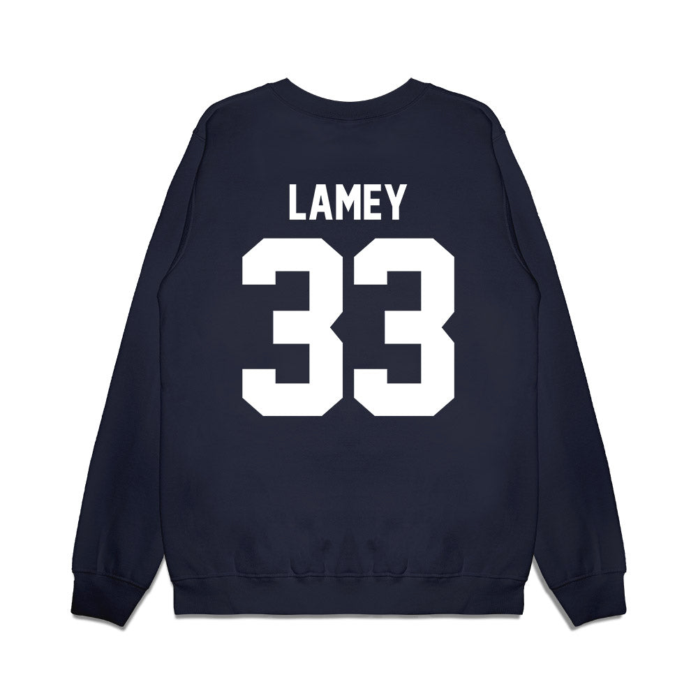 Samford - NCAA Men's Basketball : Zach Lamey - Vintage Basketball Premium Crewneck Sweatshirt-1