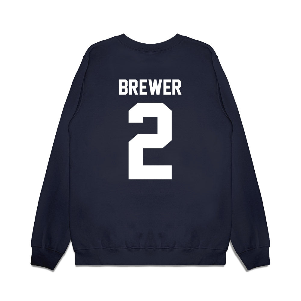 Samford - NCAA Women's Basketball : Avary Brewer - Vintage Basketball Premium Crewneck Sweatshirt-1