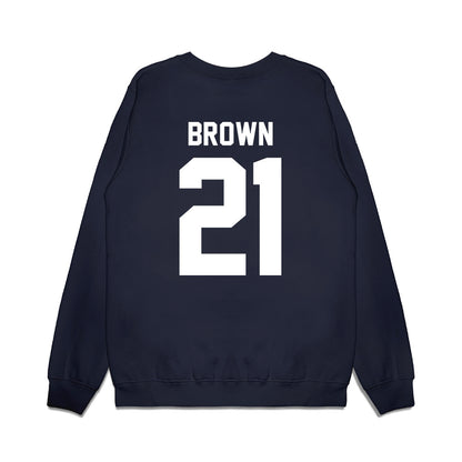 Samford - NCAA Men's Basketball : Corey Brown - Vintage Basketball Premium Crewneck Sweatshirt-1