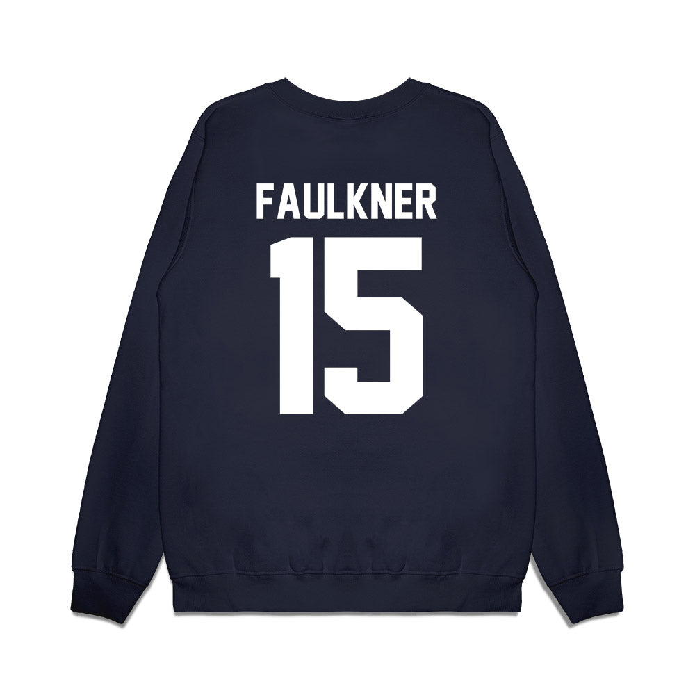 Samford - NCAA Men's Basketball : Dylan Faulkner - Vintage Basketball Premium Crewneck Sweatshirt-1