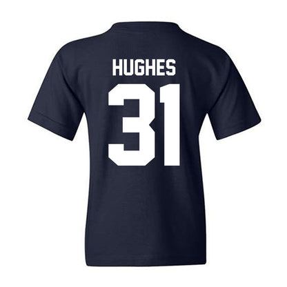 Samford - NCAA Men's Basketball : Joshua Hughes - Vintage Basketball Youth T-Shirt-1