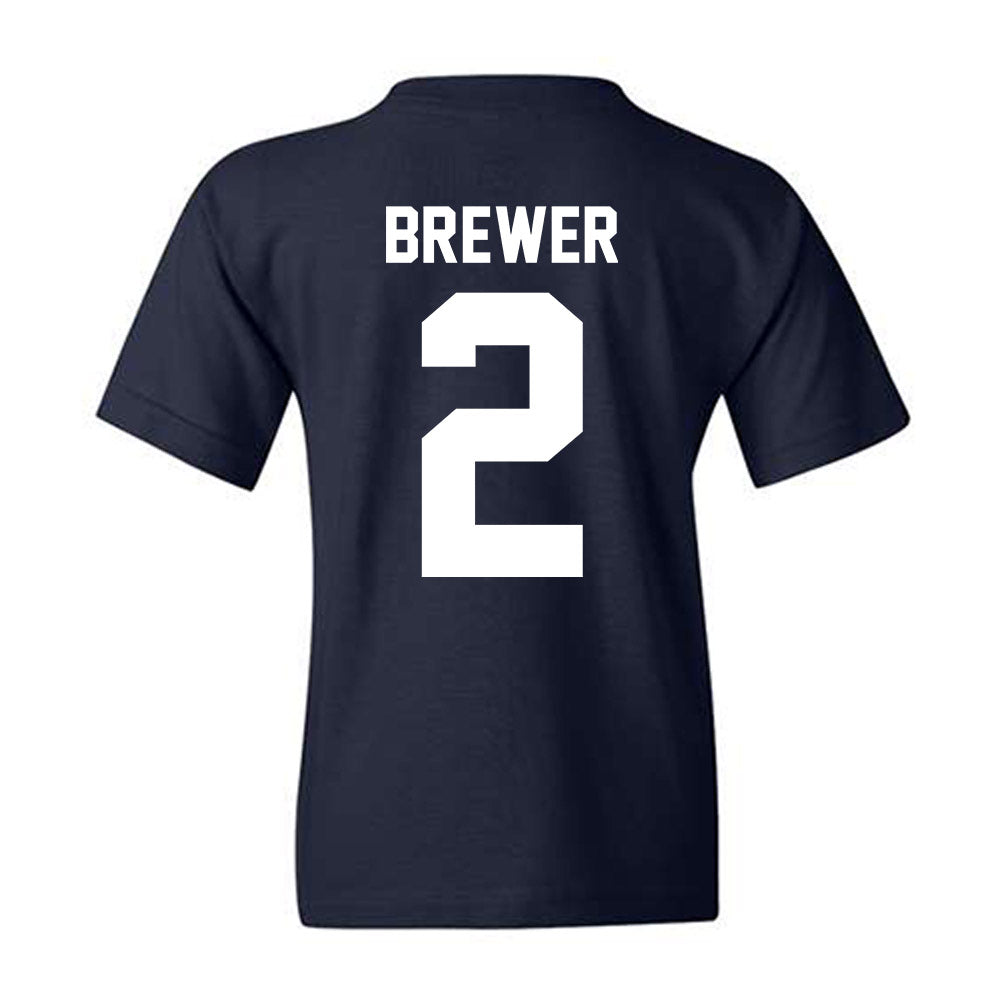 Samford - NCAA Women's Basketball : Avary Brewer - Vintage Basketball Youth T-Shirt-1