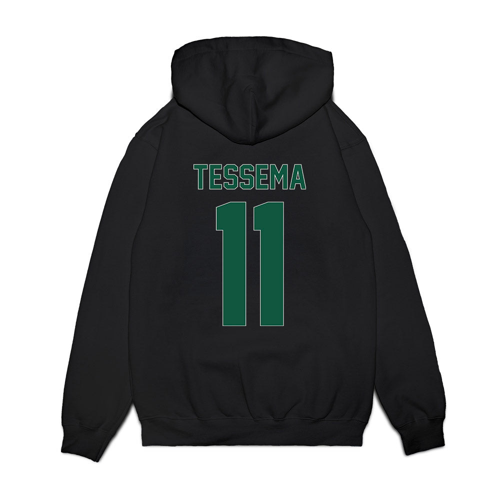 Cleveland State - NCAA Men's Basketball : Waqo Tessema - Vintage Shersey Premium Hooded Sweatshirt-1