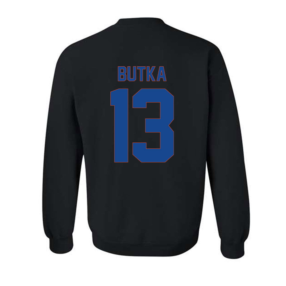 Boise State - NCAA Men's Basketball : Dovydas Butka - Vintage Shersey Crewneck Sweatshirt-1